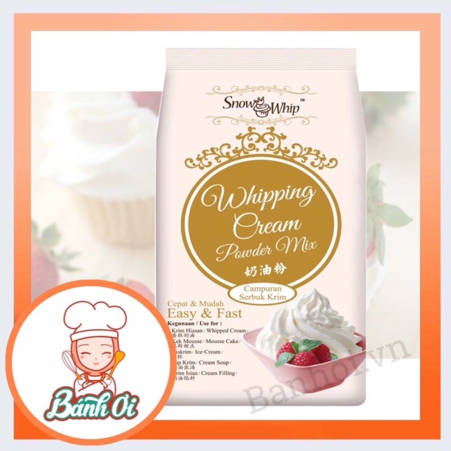 100gr Bột Whipping Cream / Bột whipping / Whipping cream dạng bột