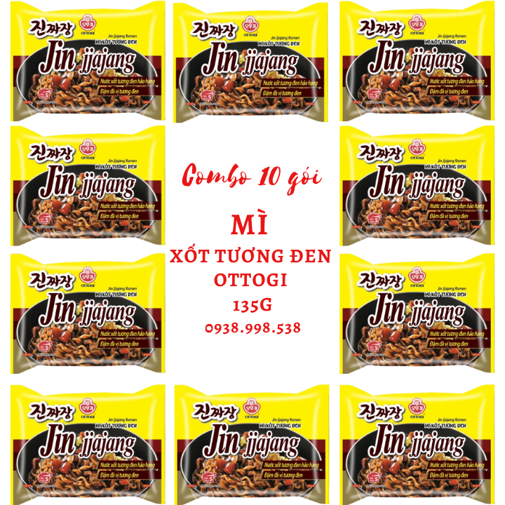 Combo 10 gói - Mì Xốt tương đen OTTOGI 135g
