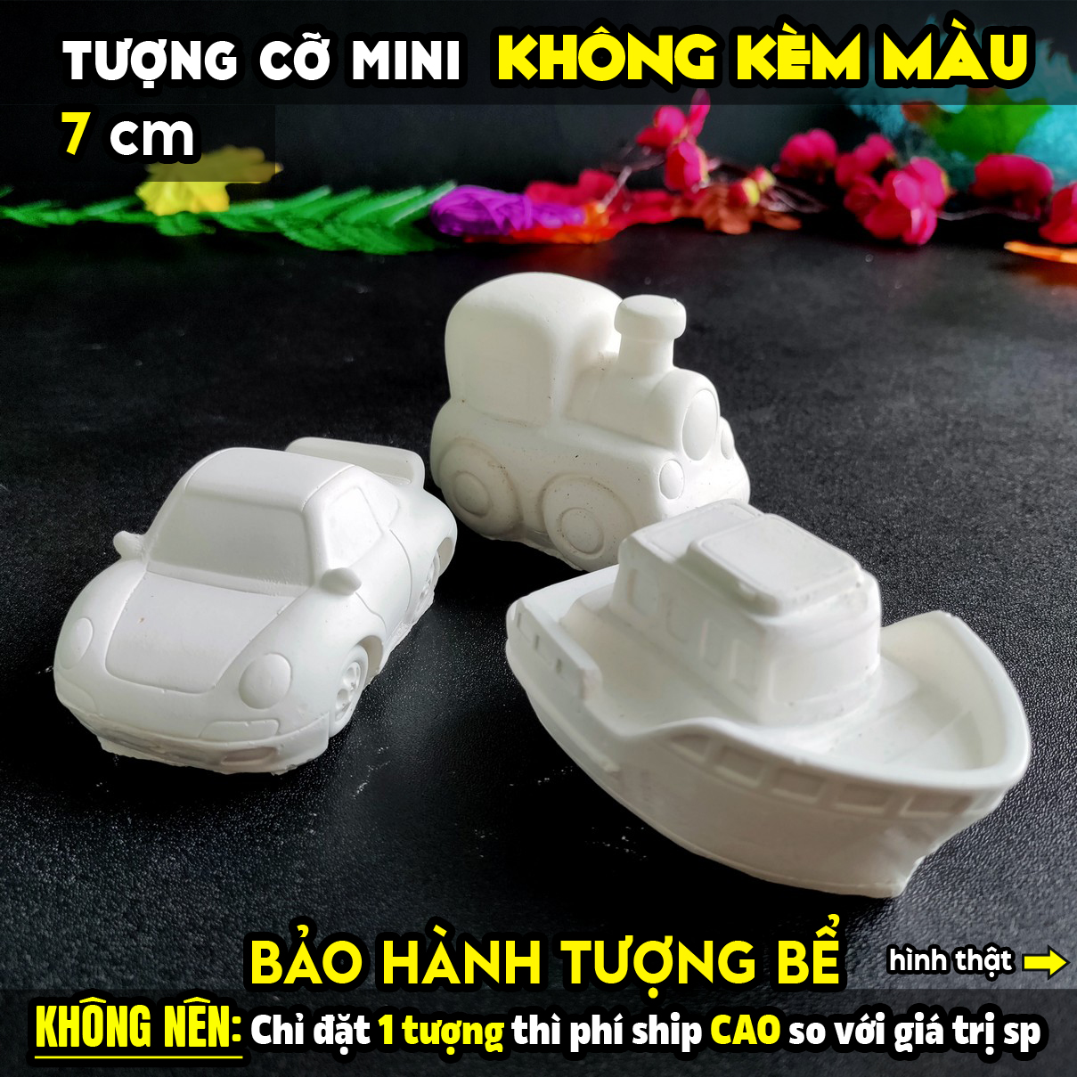 Tượng tô màu chọn mẫu, Ô TÔ, ĐẦU TÀU, TÀU THỦY, size M, tượng thạch cao CAO CẤP, tô tượng (không kèm màu)