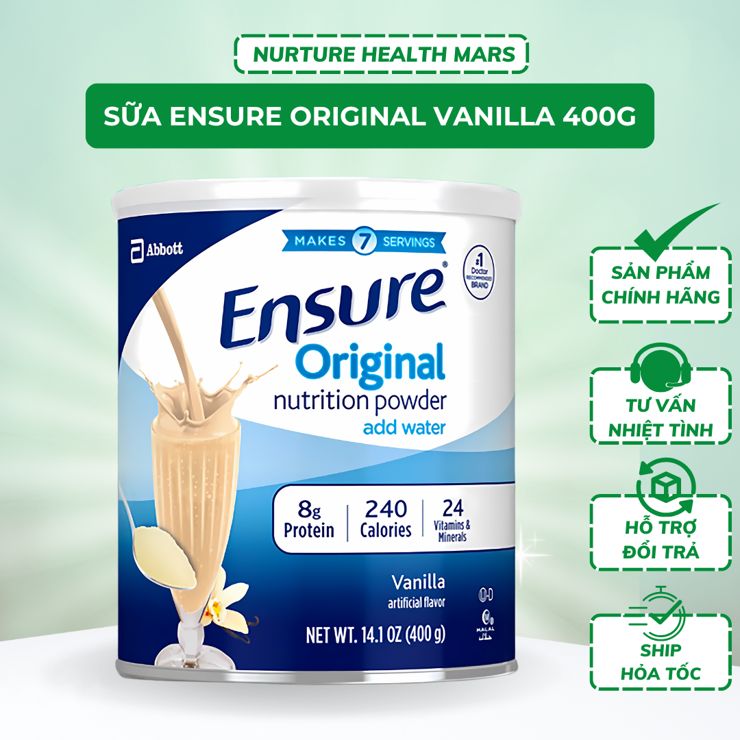 Sữa Bột Ensure Original Nutrition Powder 400g, Sữa Bột Ensure Hương Vanilla 400G