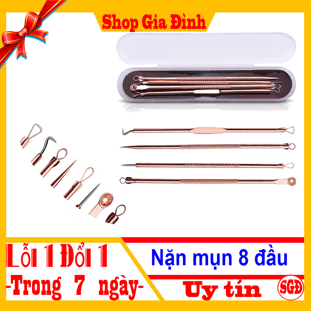 Bộ dụng cụ nặn mụn 4 món 8 đầu đa năng