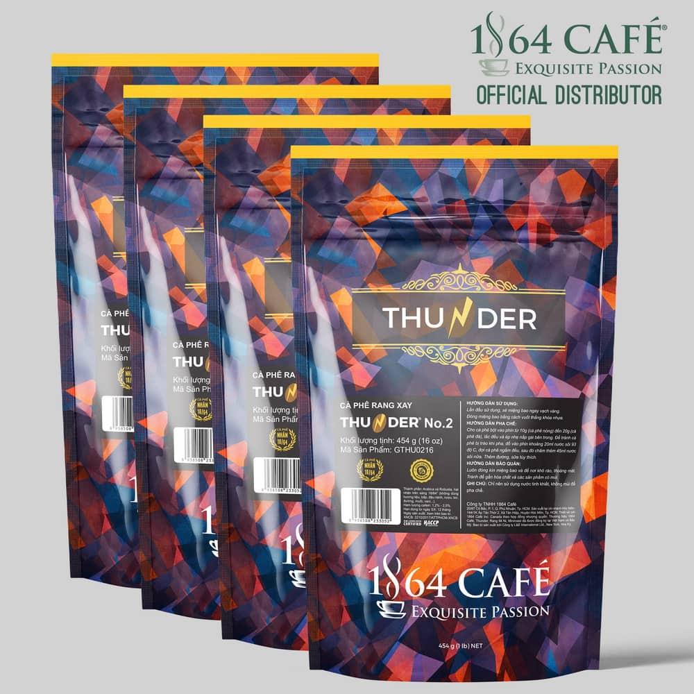1.8 kg cà phê bột thunder no.2 pha phin gu việt - 1864 café