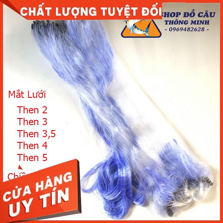 Lưới Đánh Cá 3 Màn Lưới Thái Xanh, Cao 1 Mét, Dài 80 Mét, Đủ Loại ; Then 2, then 3, then 4, then 5, luoi danh ca nho, luoi danh ca bien ( Shop Đồ Câu Thông Minh )