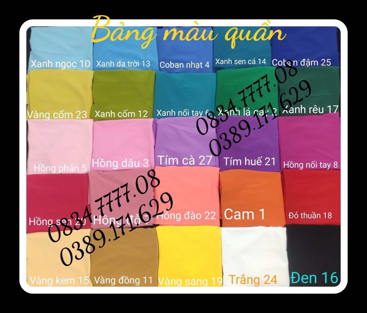 QUẦN lụa nhật trơn cao cấp