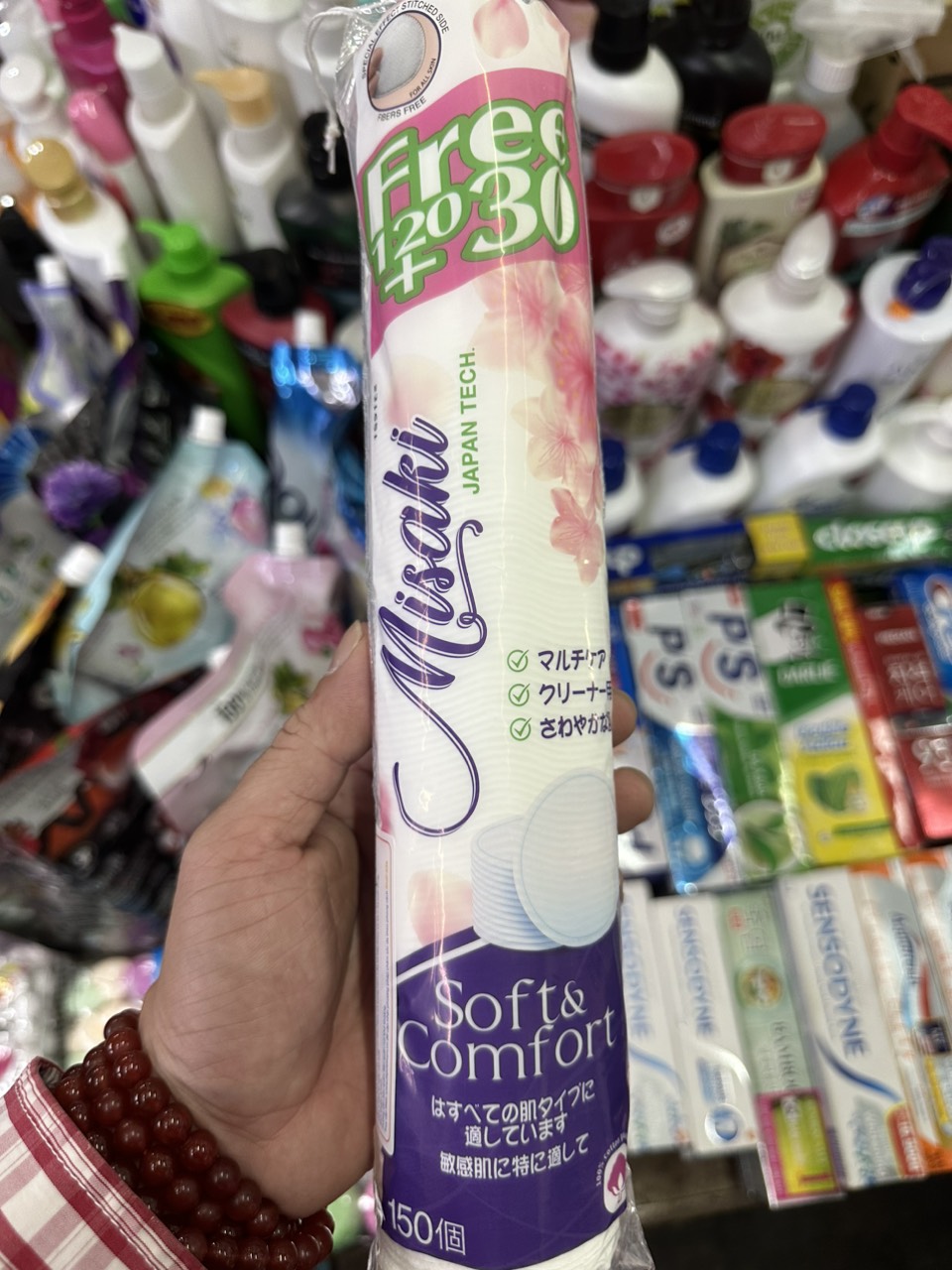 Bông tẩy trang Misaki 150 miếng