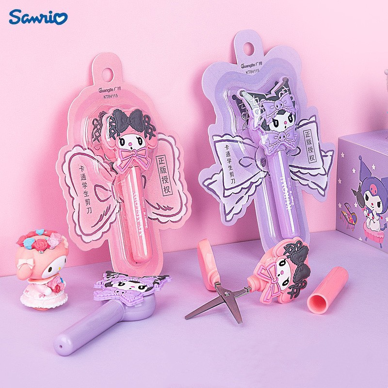 Kéo cắt giấy Sanrio có nắp đậy