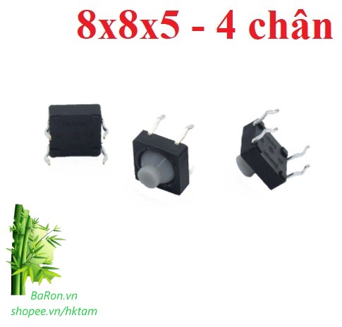 Nút nhấn 8x8x5 mm loại 4 chân