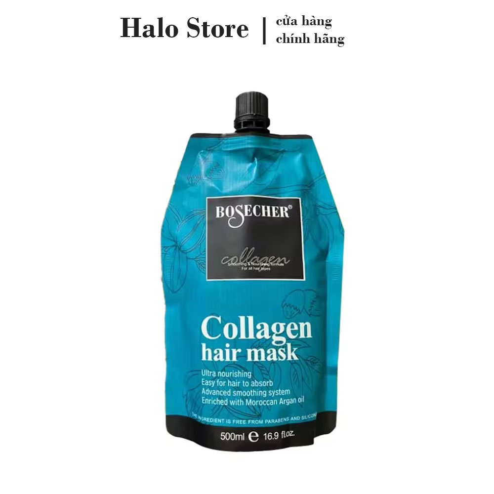Hấp phục hồi tóc Bosecher Collagen Milano – 500 ml