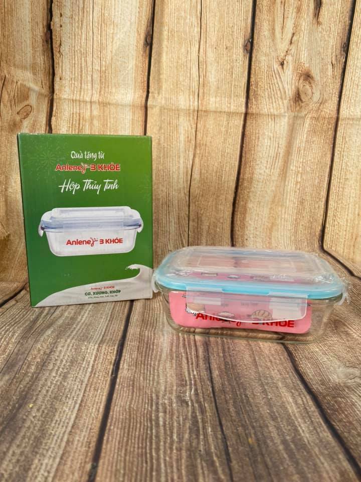 Hộp Thủy Tinh Hình Chữ Nhật 640ml hkm Anlene - Anmum - Giao ngẫu nhiên