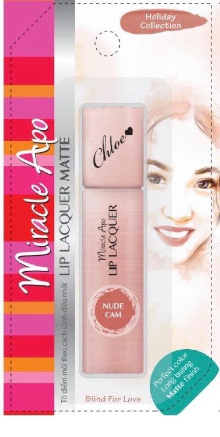 Son miracle apo lip lacquer matte mude cam