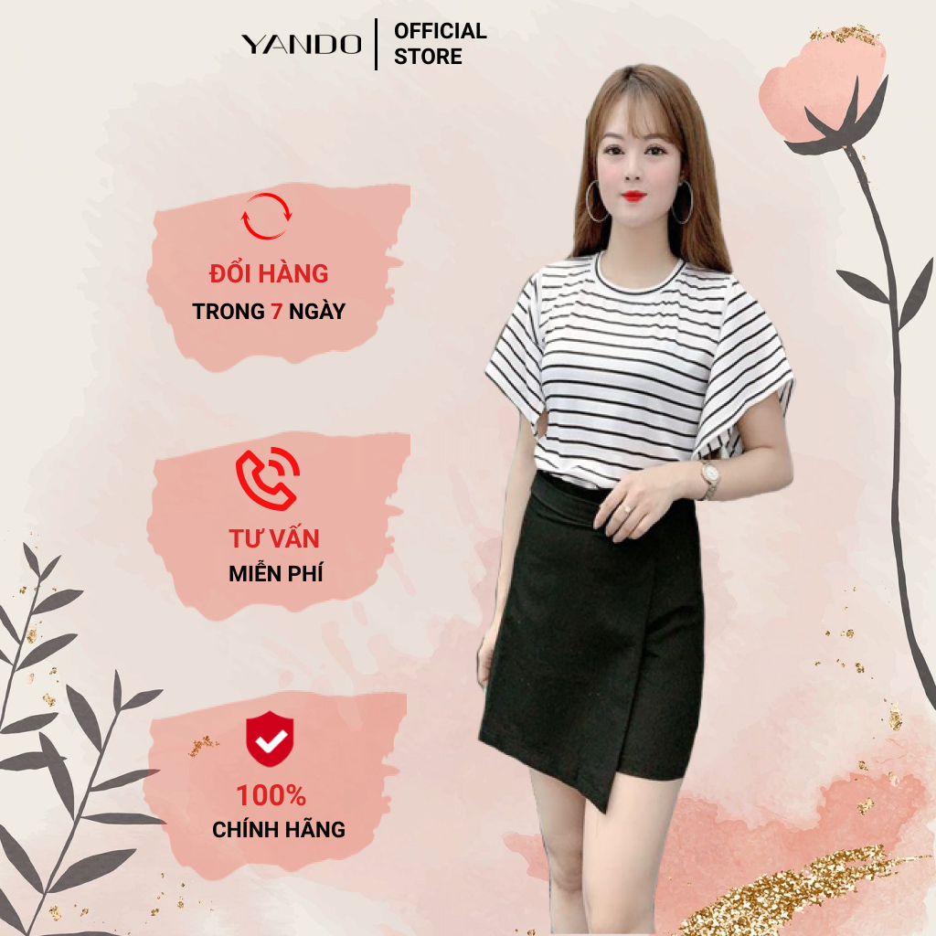 Chân váy quần phối nút yando cv04