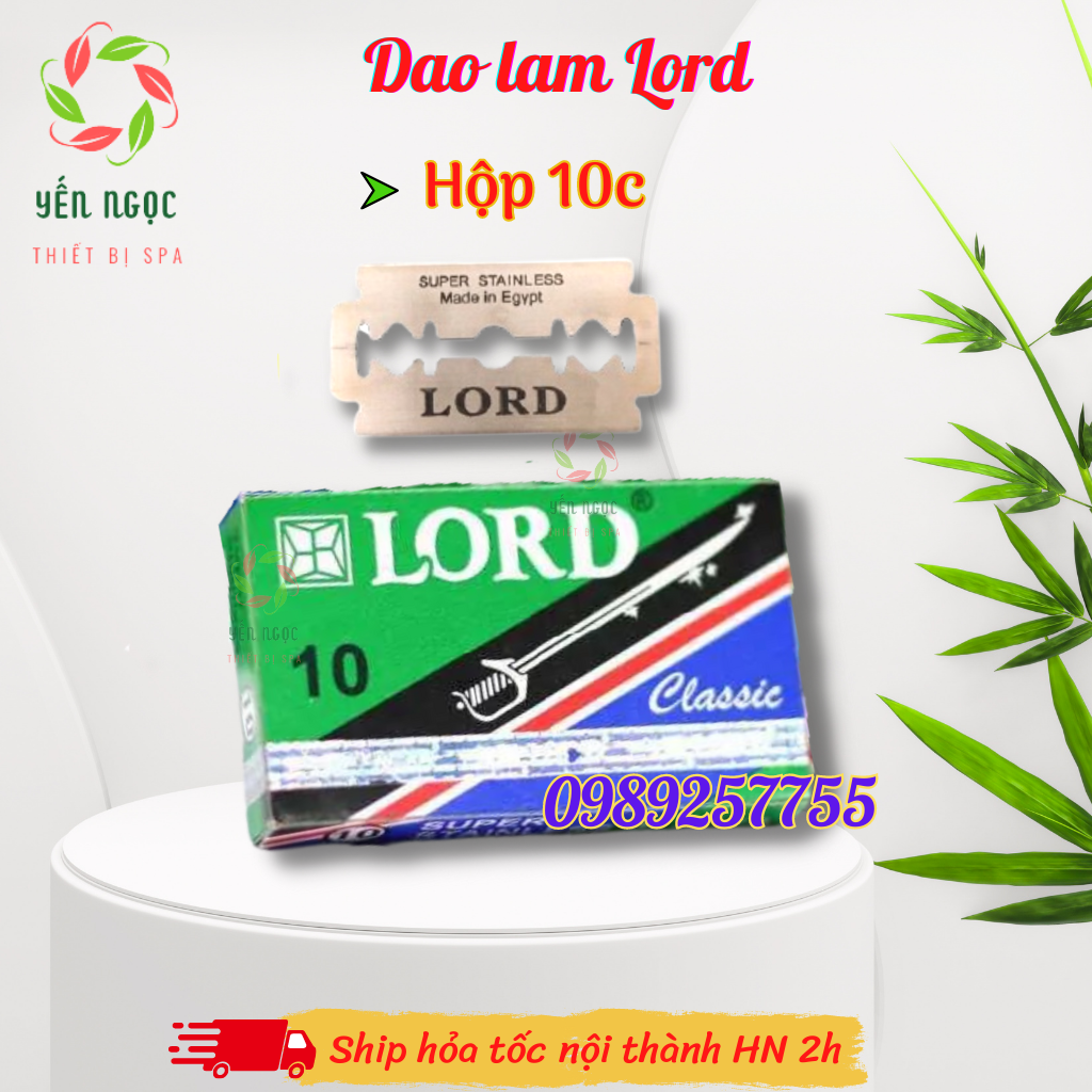 Hộp nhỏ 10 lưỡi dao lam Lord cạo râu, cạo mặt chất lượng | Hộp dao lam cạo râu