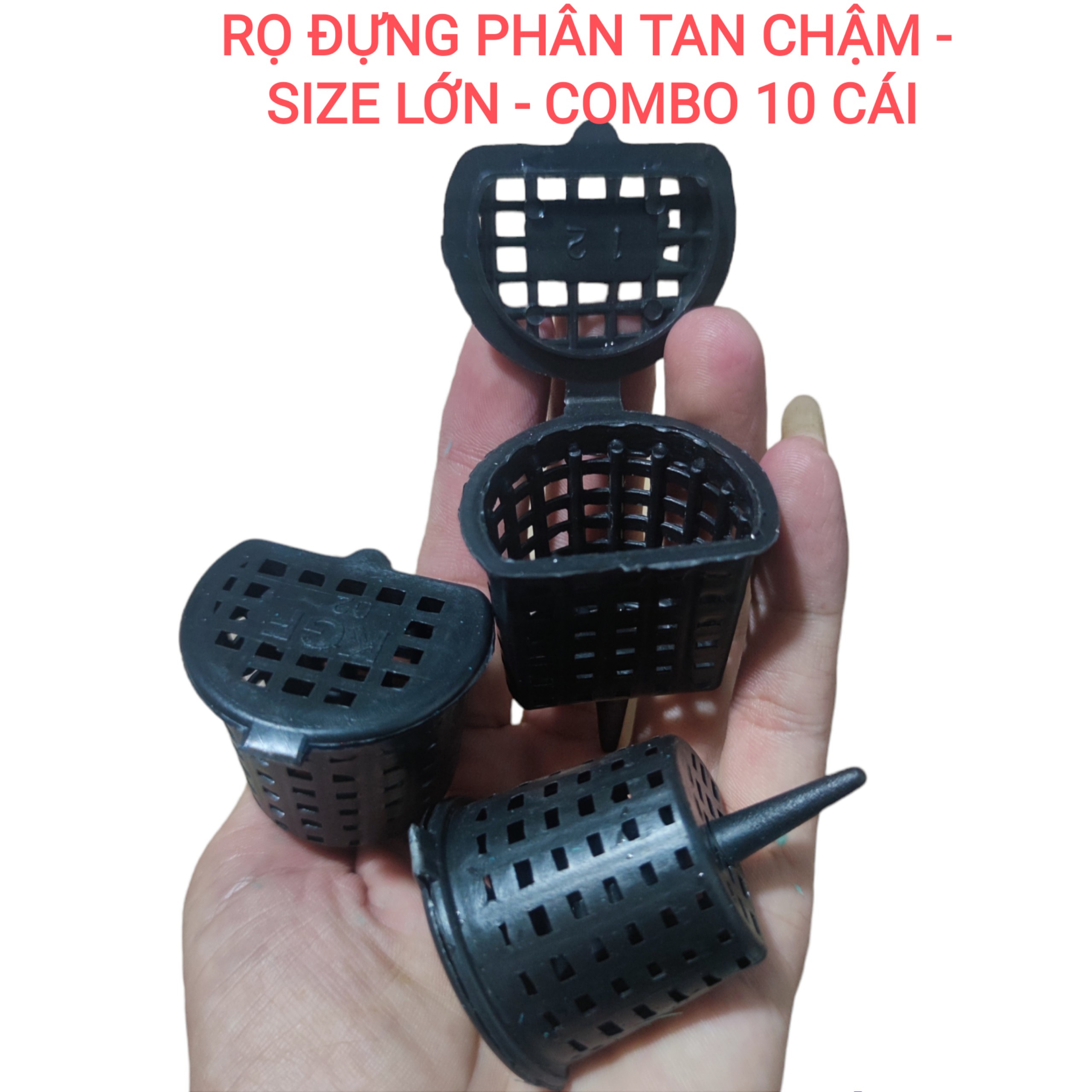 Combo 50 Cái Rọ Nhựa Đựng Phân Tan Chậm loại lớn, Rọ đựng phân bón lan, rọ phân tan chậm.