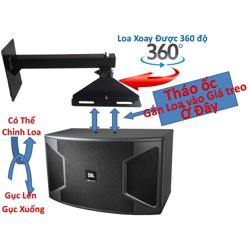Cặp 2 kệ treo loa gắn tường arirang bose đa năng 360 độ