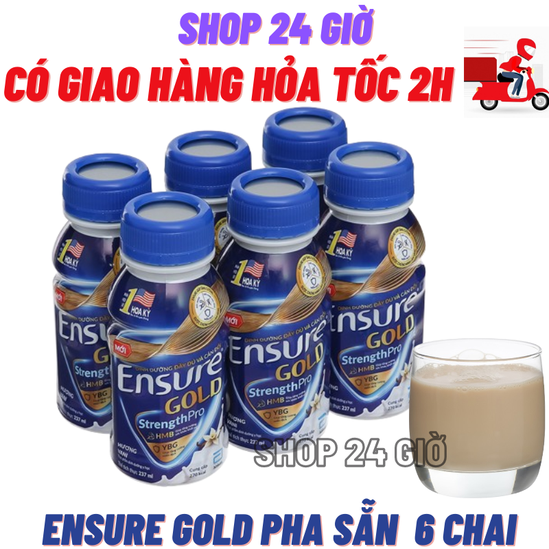 Sữa ENSURE GOLD nước Pha Sẵn 1 Lốc 6 Chai