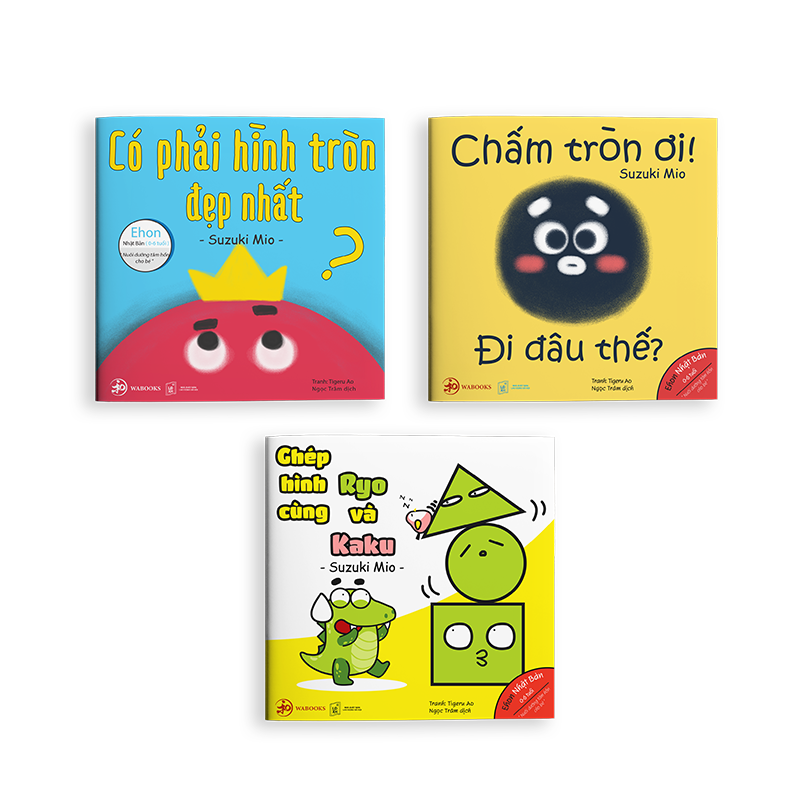 Sách ehon - điều kỳ diệu của hình khối - combo 3 cuốn ehon nhật bản dành cho bé 0 - 6 tuổi