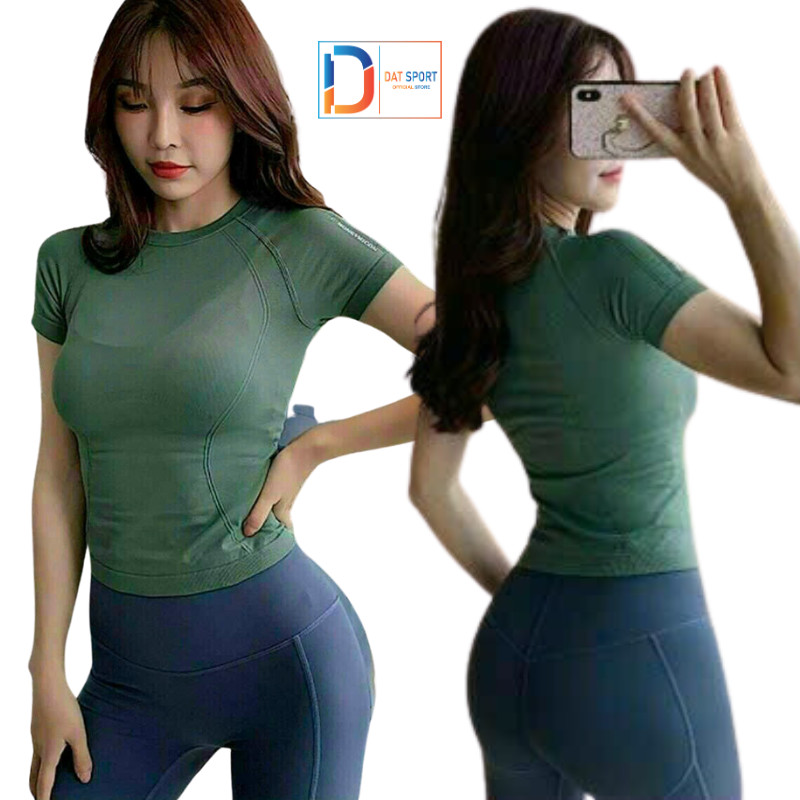 Áo thun tập gym yoga nữ c'mon chất dệt kim, co giãn 4 chiều , thấm hút mồ hôi a003