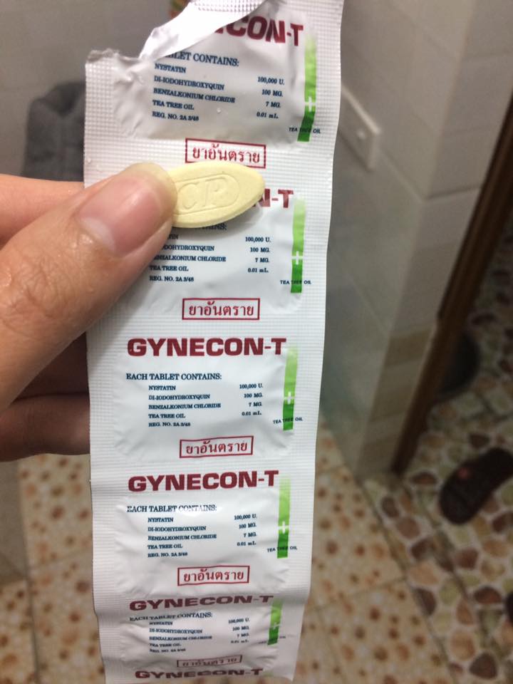 Vỉ 5 viên GYNECON Thái Lan (Hương Trà Xanh)