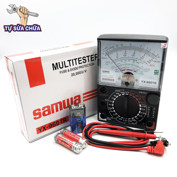 Đồng hồ vạn năng kim Samwa YX960-TR - đồng hồ đo điện tặng kèm pin, đo và kiểm tra nhanh với nhiều linh kiện khác nhau