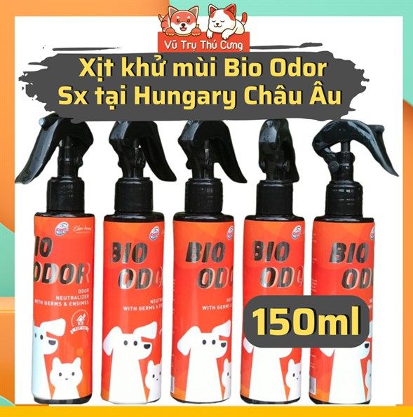 Xịt khử mùi Chó Mèo Cleans Bers Bio Odor nhập khẩu Châu Âu 150ml, khử khuẩn môi trường cho Thú cưng