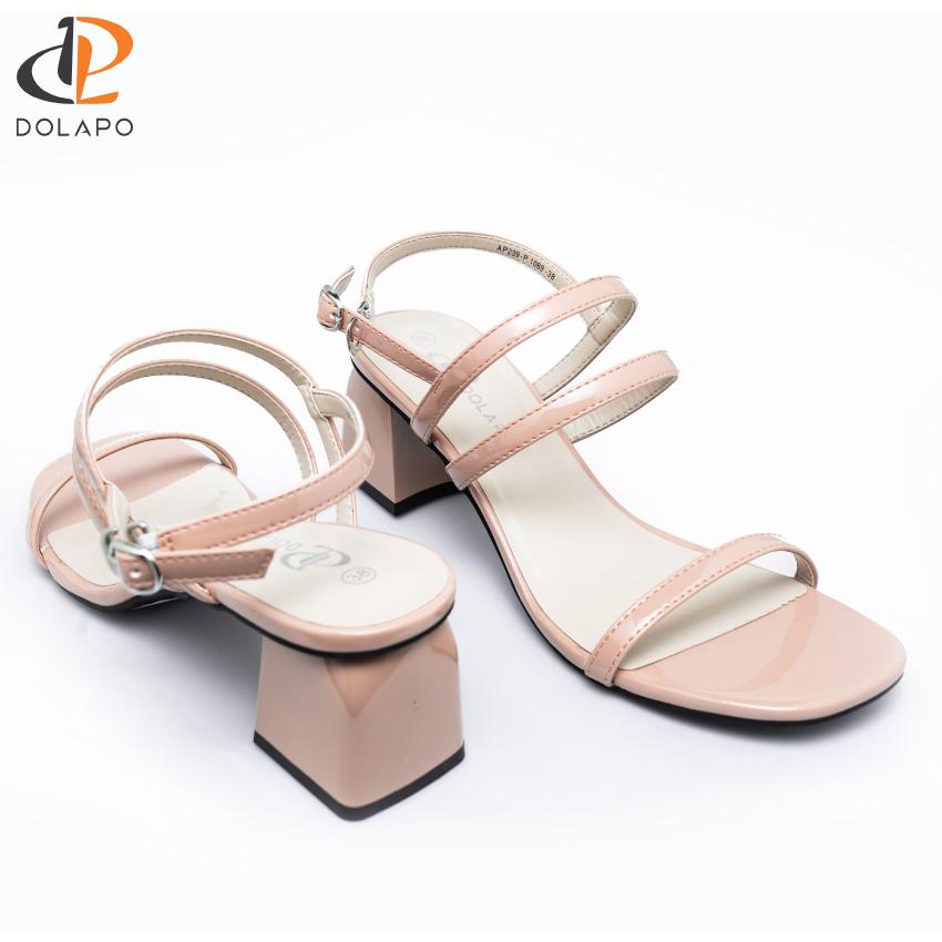 Giày sandal gót vuông quai mảnh Dolapo SDV1089 - Giày công sở nữ Dolapo - Sandal quai mảnh đẹp