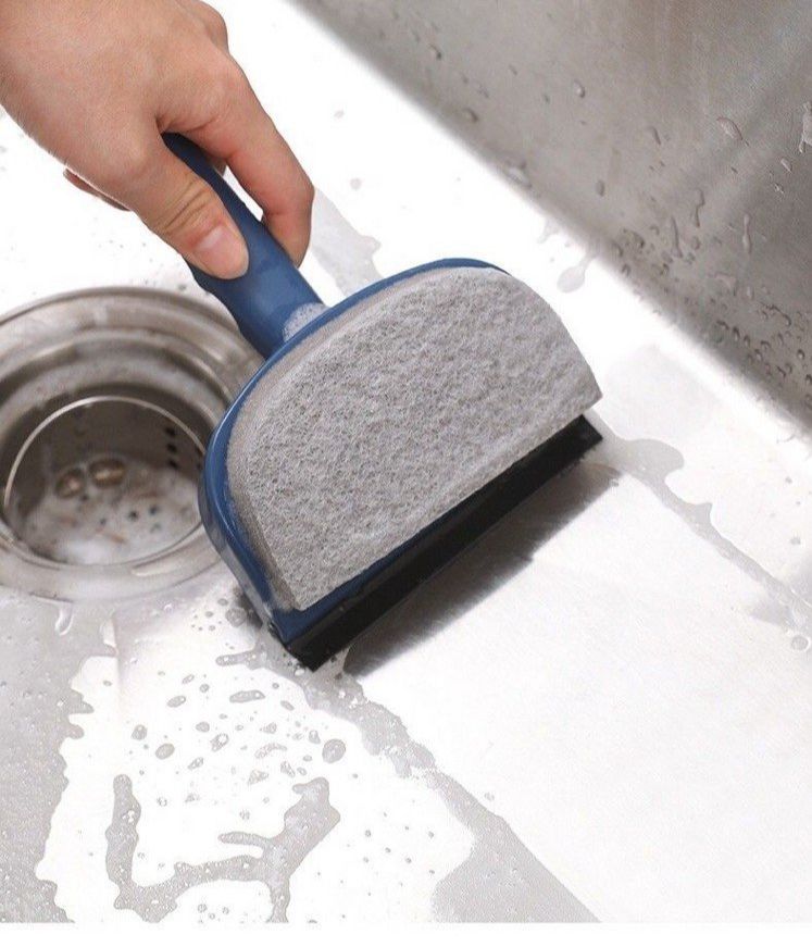 Cây Gạt Lau Kính Cầm Tay Tiện Lợi Kèm Mút Lau Đa Năng Giúp Lau Sạch Cửa Kính, Nhà Bếp, Bồn Rửa Chén