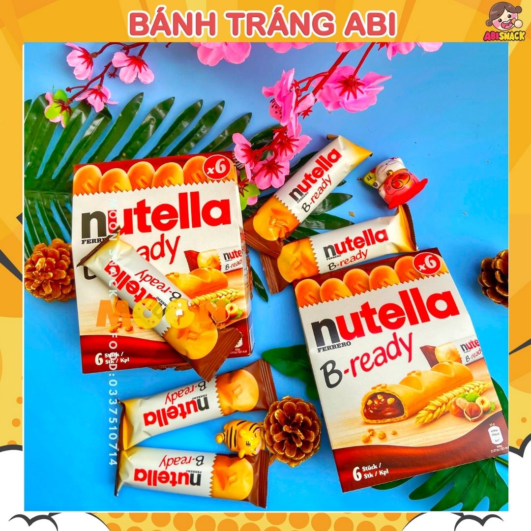 Bánh quy nhân socola hạt phỉ Nutella B-Ready hộp 132gr nhập khẩu chính hãng Đức