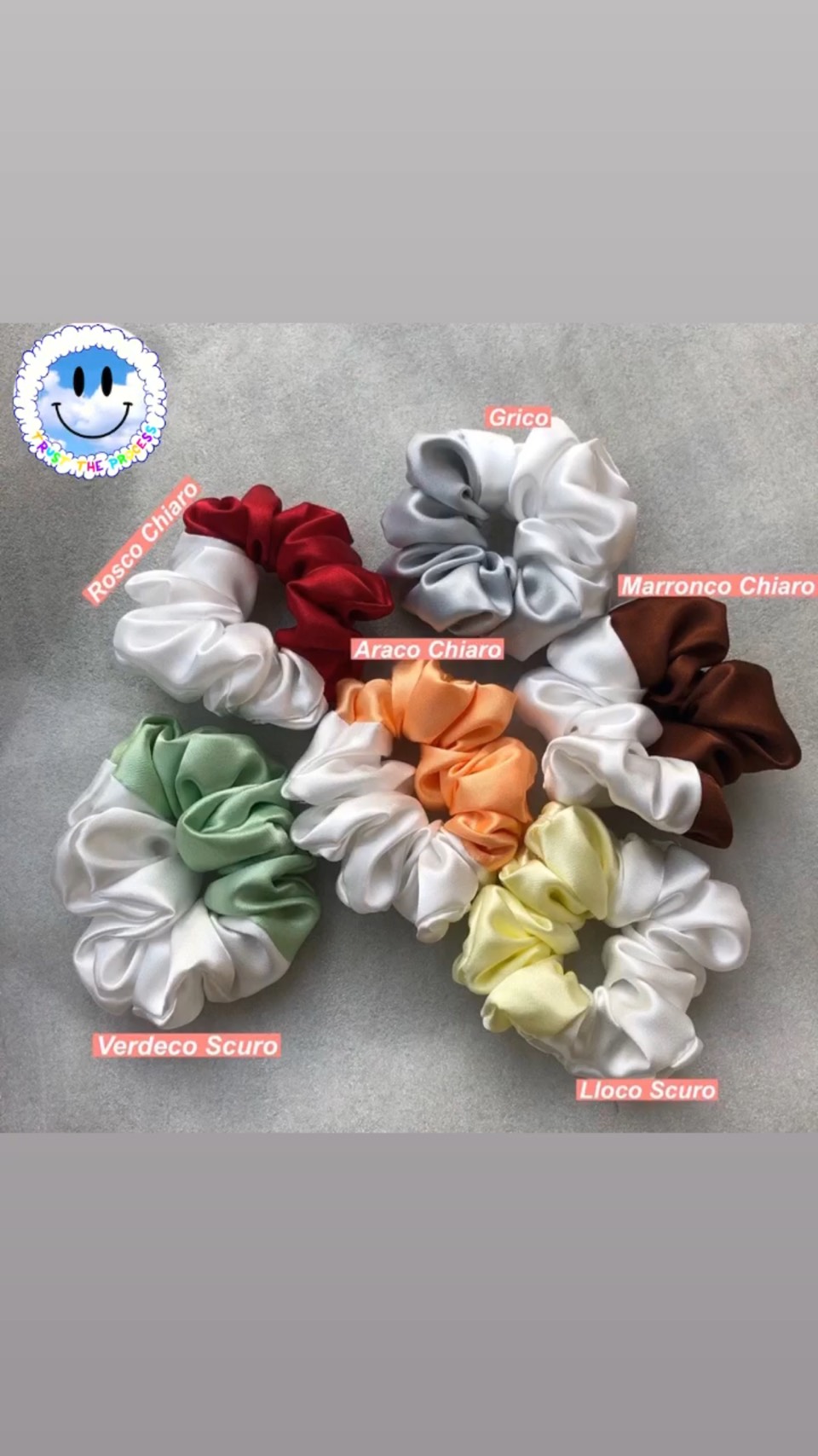 [HCM]COMBO 5 SCRUNCHIES PHI BÓNG PHỐI TRẮNG CAO CẤP LIMITED