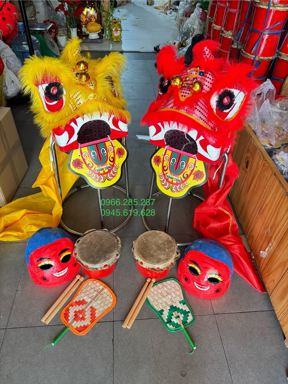 ĐẦU LÂN MINI CHO BÉ từ 2 đến 9 tuổi, Đầu múa lân cho bé 2-9 tuổi