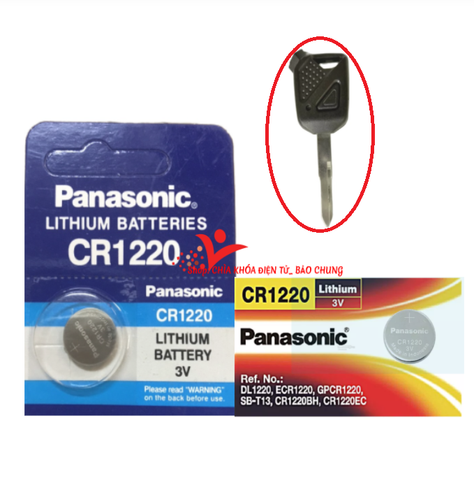 Pin điều khiển tìm xe 3v pana cr 1220 vỉ 1 viên