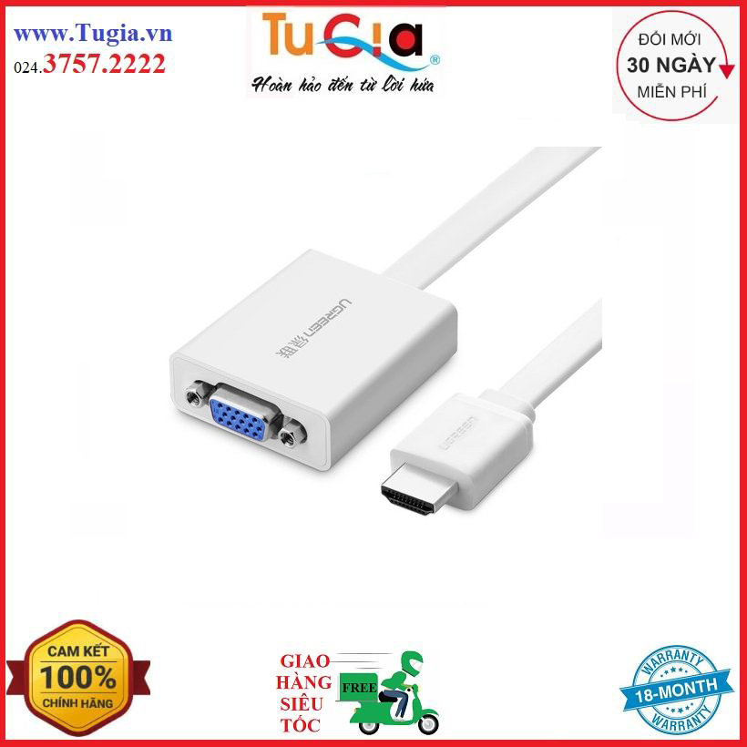 Cáp chuyển hdmi to vga ugreen 40247 - hàng chính hãng