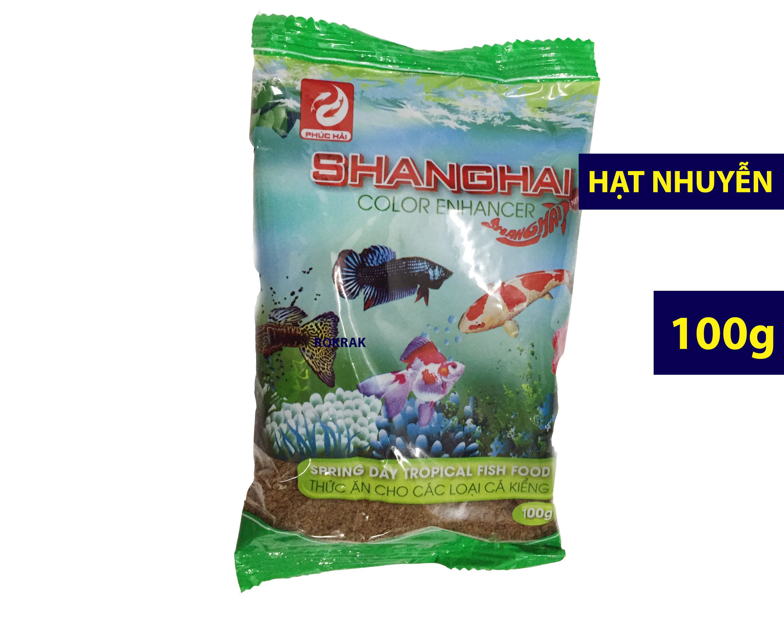 Thức ăn cho cá shanghai 100g hạt nhuyễn gói