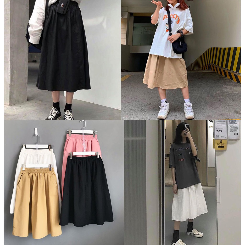 Giảm giá Chân váy nhung suông xòe  mẫu mới 2019  BeeCost