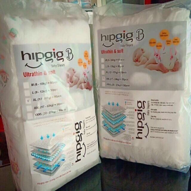 50 miếng bỉm quần Hipgig xuất nhật
