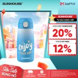 Bình giữ nhiệt trẻ em GripPal 420ml Sunhouse KS-TU420GB - Inox 304 an toàn - Giữ nhiệt 8-10h - Miệng uống tiện lợi