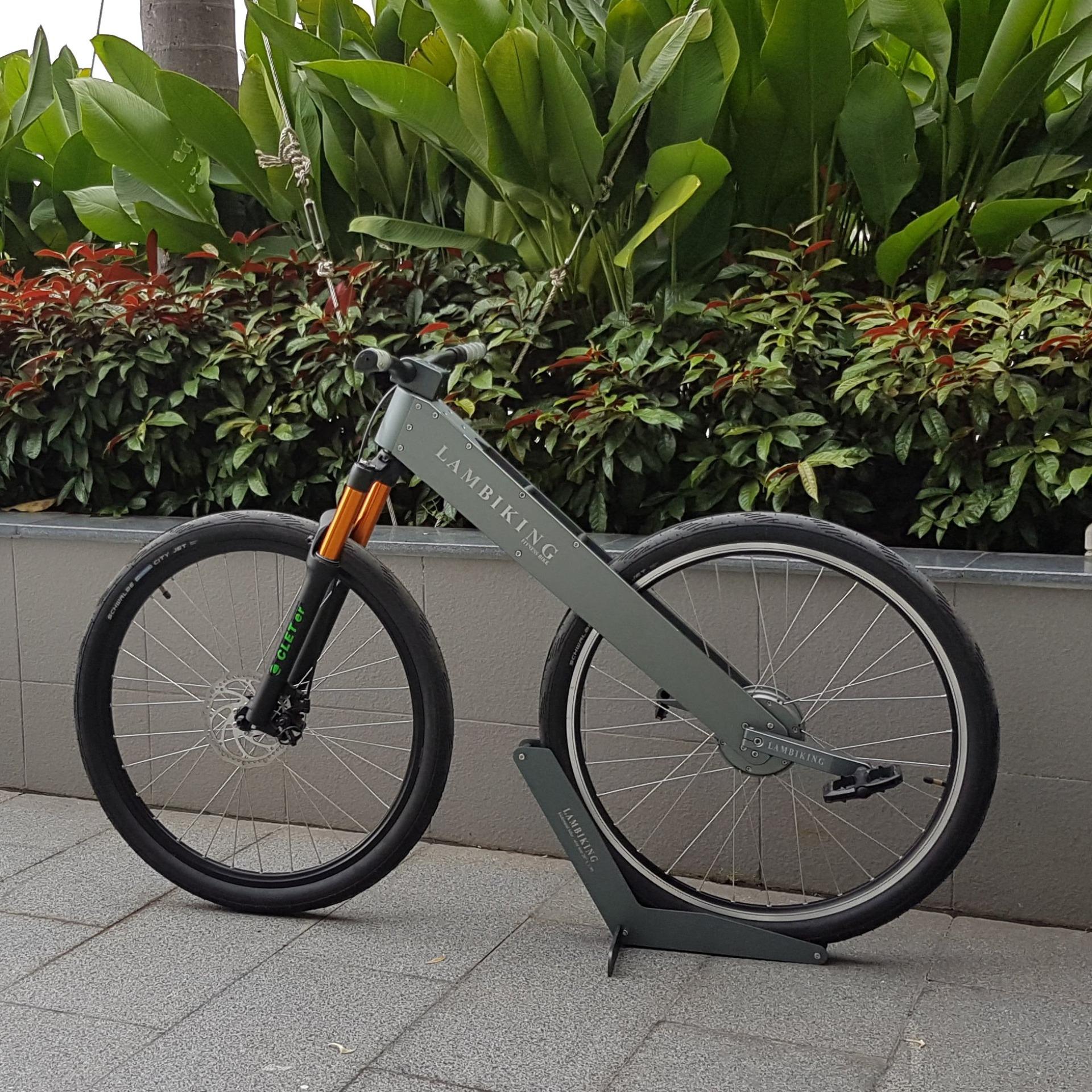 LAMBIKING -MODEL X3.7 -FITNESS BIKE . MÀU XÁM . XE ĐẠP ĐỨNG TẬP GYM . KHÔNG DÂY XÍCH TINH GỌN KHÔNG CẦN GẤP . GIẢI PHÁP CHO VÓC DÁNG VÀ SỨC KHỎE SAU MỘT NGÀY DÀI NGỒI LÀM VIẸC