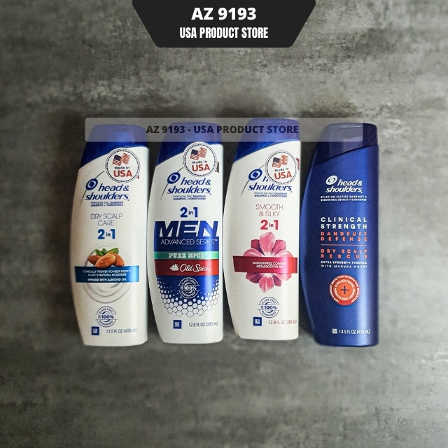 Dầu gội Head And Shoulder , Mỹ, 400ml - Loại Bỏ và Ngăn Ngừa Gàu, Giảm Gãy Rụng, Sạch Da Đầu - Az 9193