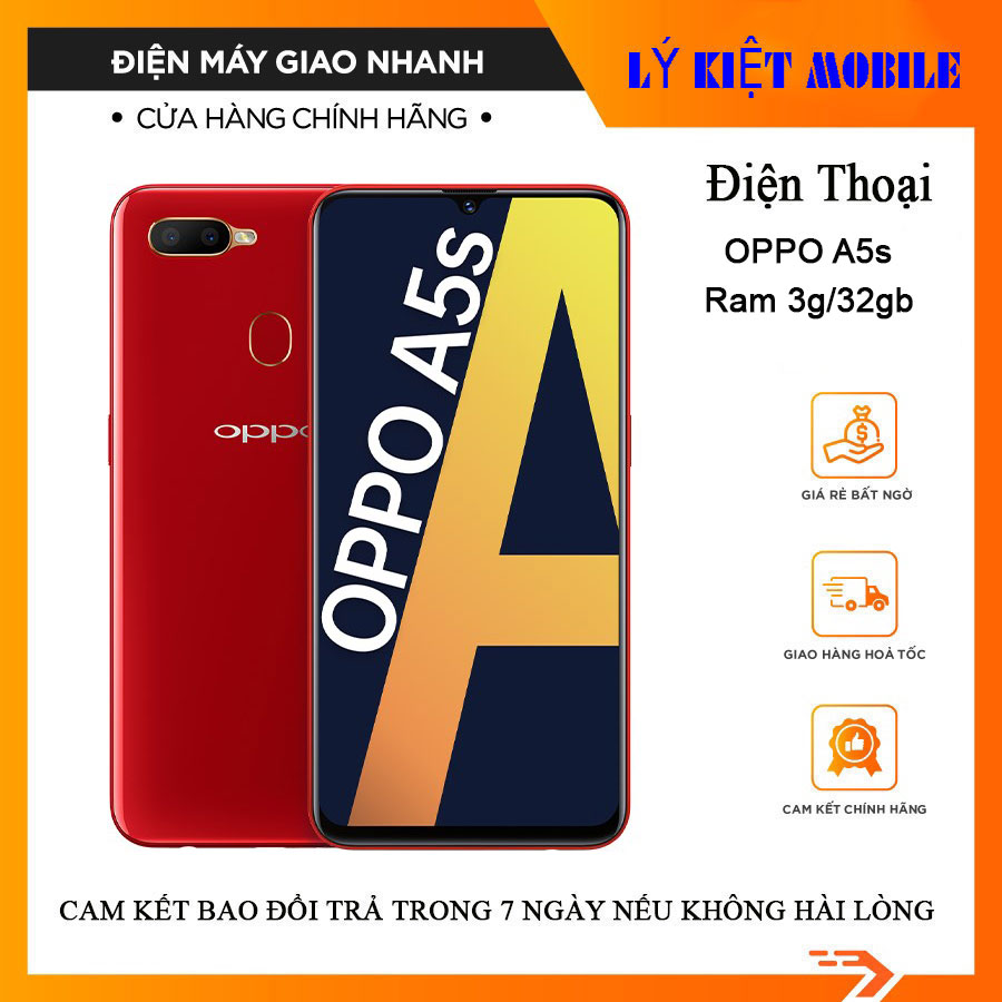 Oppo a5s ram 3g/32gb chính hãng