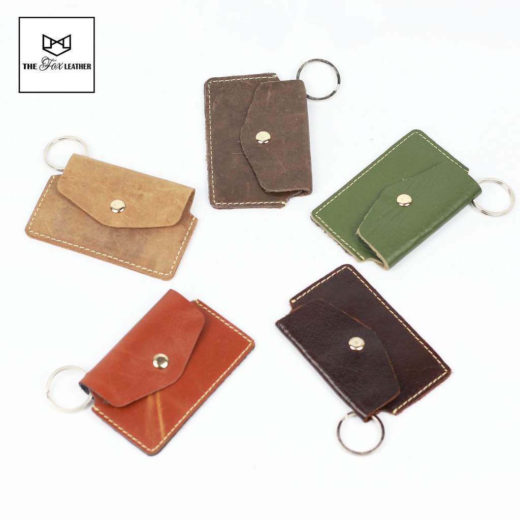 Ví Móc Khóa Đựng Card Mini THE FOX Bóp Nhỏ da thật xinh xắn