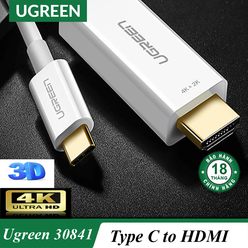 Cáp chuyển usb type-c to hdmi cao cấp ugreen 30841 chính hãng