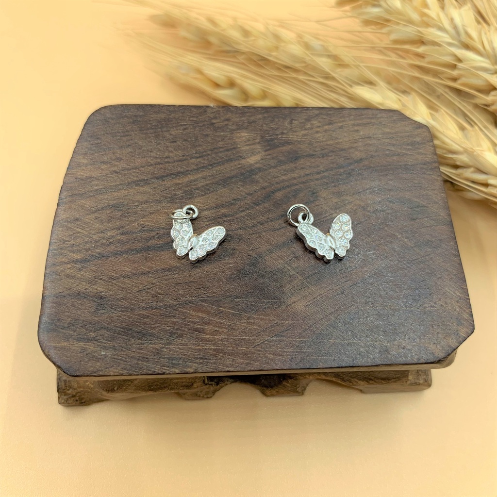 Charm treo hình bướm đính đá - charm bạc 925 - mã ca630