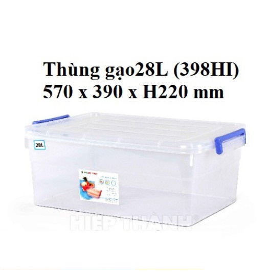 Thùng Nhựa Trong Đựng Gạo, Thực Phẩm Đa Năng (10L - 15L - 28L) Đủ Size Lớn Nhỏ Hiệp Thành HI