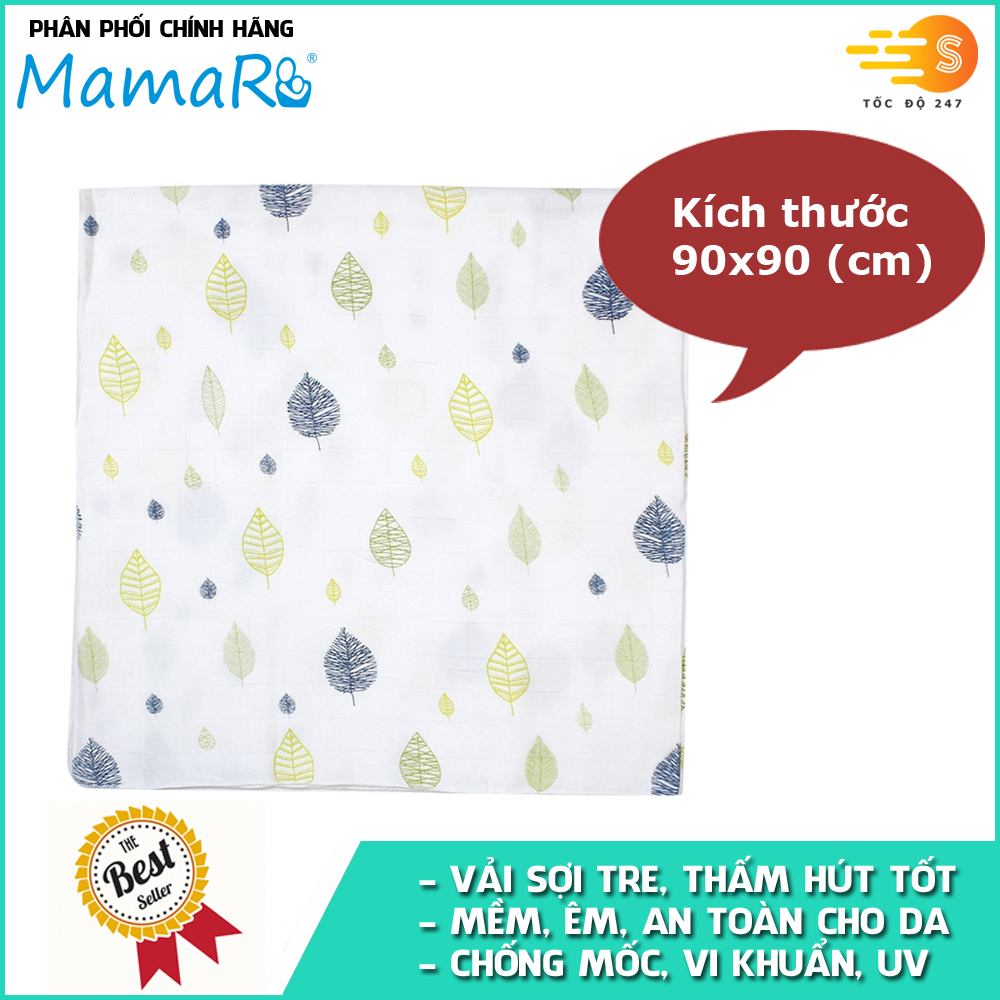 Khăn tắm vải sợi tre cho bé 90x90 Mamaru MA-KT90X90