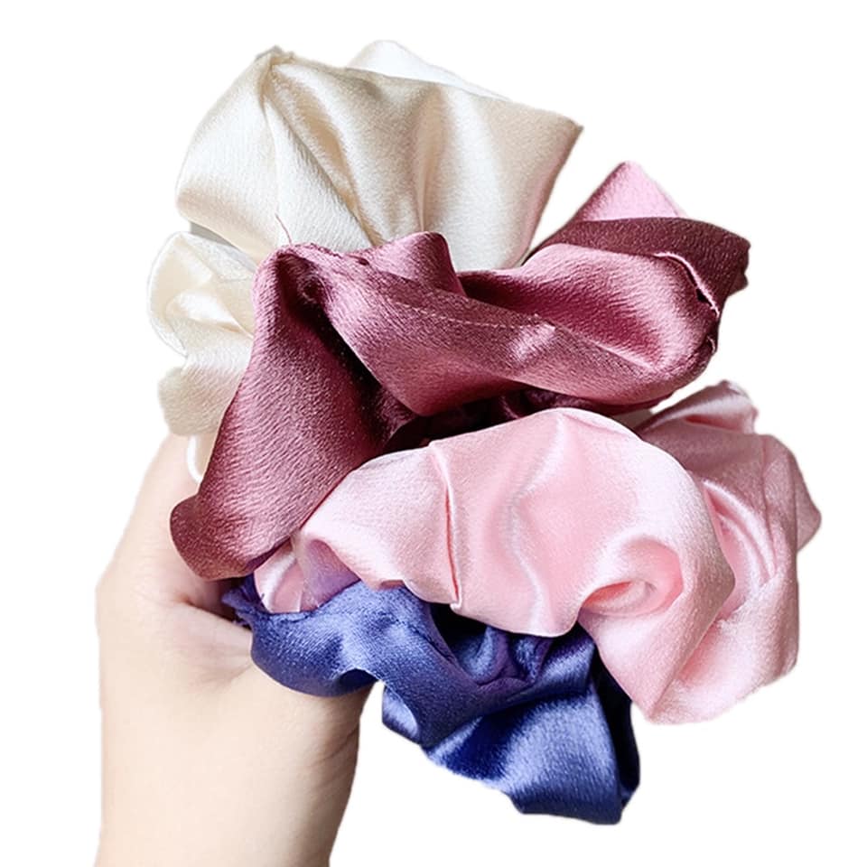 Dây buộc tóc - Scunchies trơn nhiều màu giá rẻ [no buoc toc]