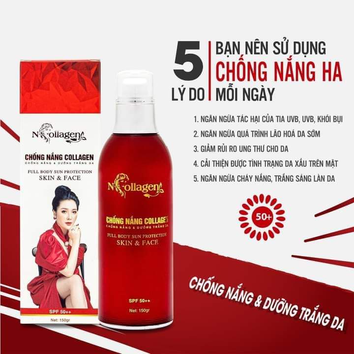 Kem chống nắng ha ncollagen - chống nắng & dưỡng trắng da n collagen