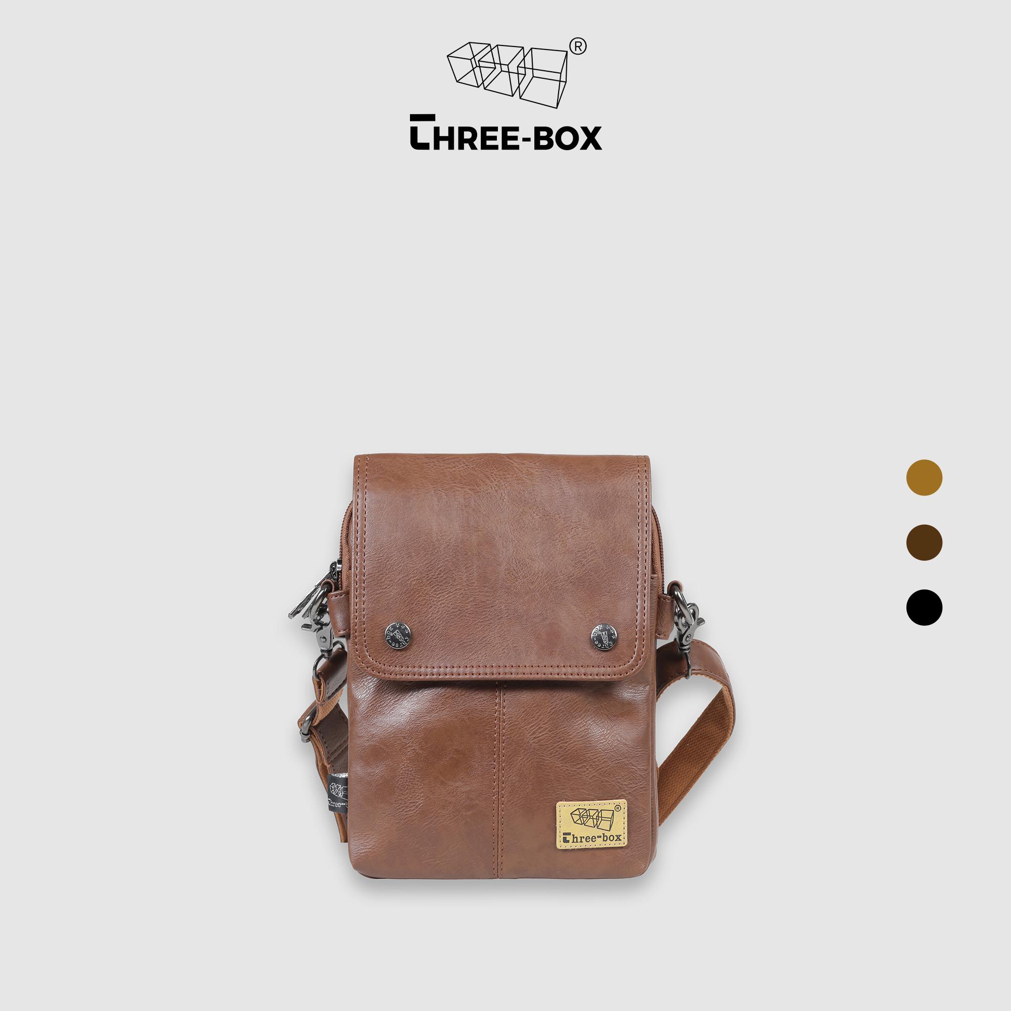 Túi chéo da pu dáng nhỏ three-box - ms6388