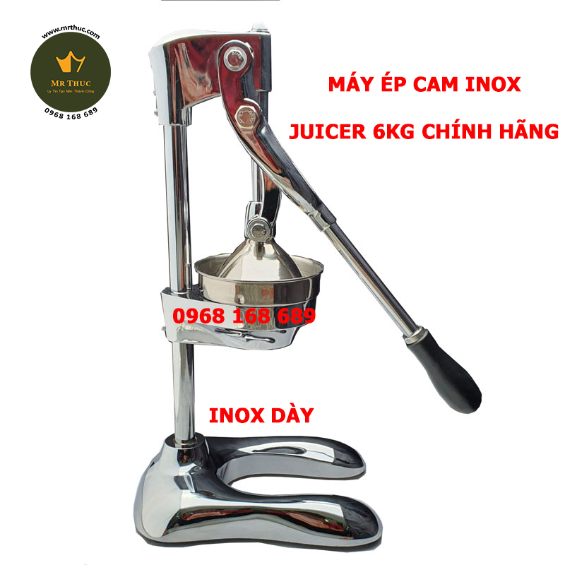 Máy Ép Cam Bằng Tay Inox CHÍNH HÃNG JUICER 6KG Inox Dày Chịu Lực Ép Tốt Dùng Không Bị Rách Lưới Ép Sạch Nước | Máy Ép Cam Inox Bằng Tay 6 KG CHÍNH HÃNG LOẠI TỐT SỐ 1