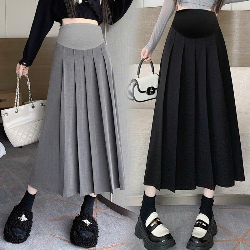 Chân váy bầu dáng dài đáp bụng sang trọng