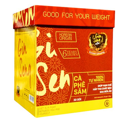 CÀ PHÊ SÂM GINSENG (GIẢM CÂN, ĐẸP DA, GIỮ DÁNG) (1 HỘP 30 GÓI)