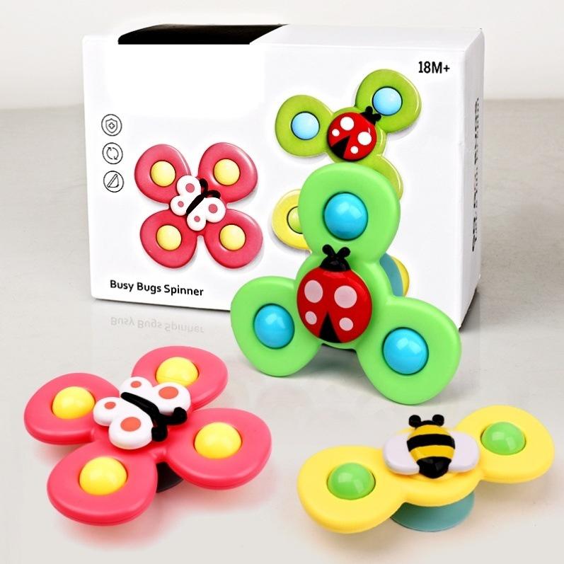 Đồ chơi con quay spinner vui nhộn, đồ chơi xoay tròn dính tường giải trí cho bé